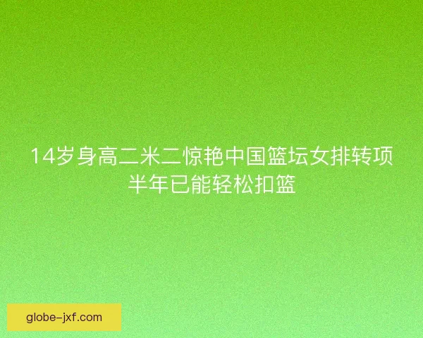 14岁身高二米二惊艳中国篮坛女排转项半年已能轻松扣篮